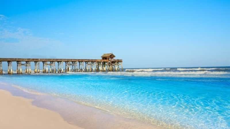 Cocoa Beach pier in Cape Canaveral of Florida near Orlando