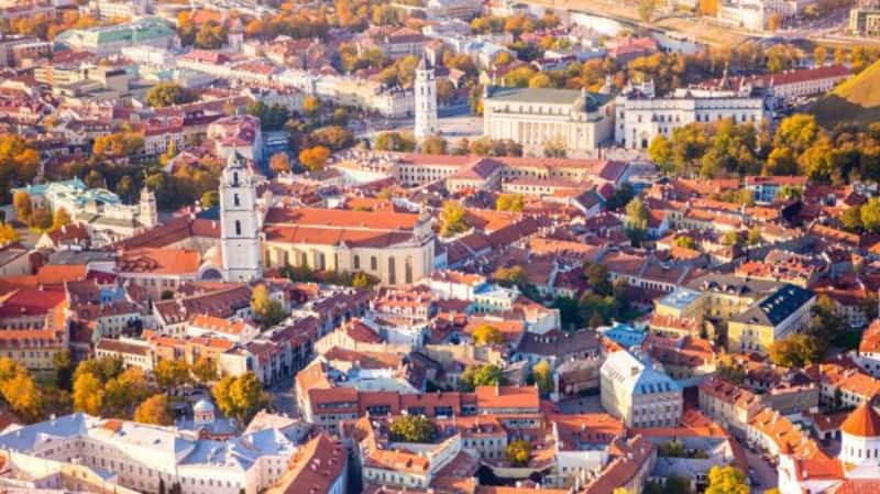 Aerial view of Vilnius, Lithuania