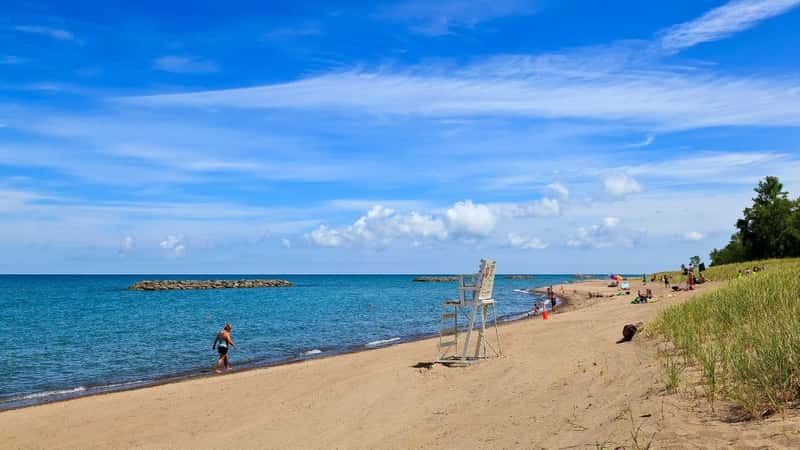 Presque Isle State Park Beach in Erie Pennsylvania