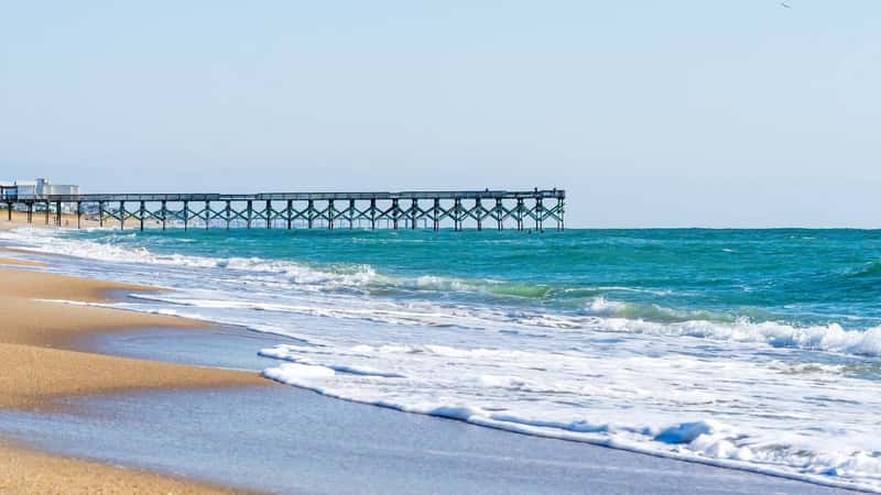 Sunny day at Wrightsville Beach, North Carolina. 