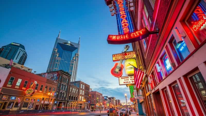 Neon signs on Lower Broadway Area