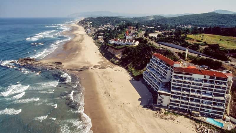 Aerial image of Lincoln City and area Oregon, USA