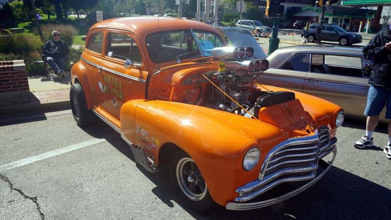 Orange Hot Rod - Classic Sports Car - Car Show