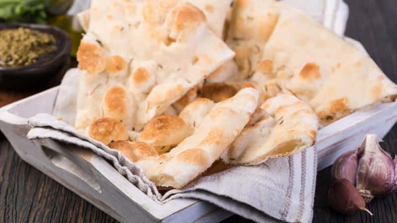 Traditional Italian focaccia bread