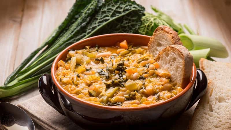 ribollita traditional tuscany soup, selective focus