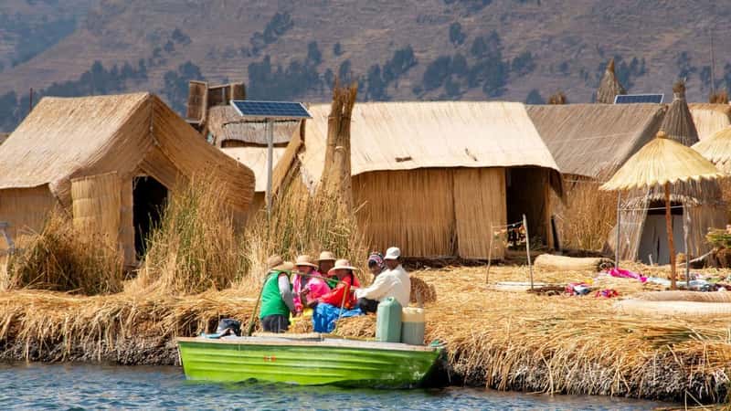 Peru, South America - September 22, 2016The floating and tourist Islands of lake Titicaca Puno Peru South America
