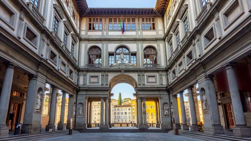 Famous Uffizi gallery in Florence, Italy