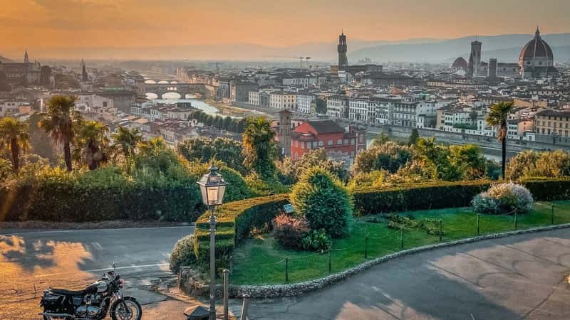 Sunset view of Florence, Italy from Piazzale Michelangelo