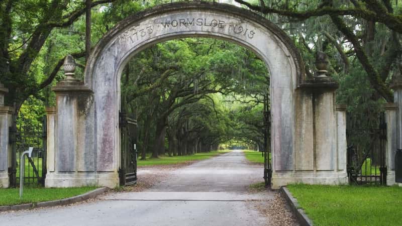 Wormsloe State Historic Site located at Savannah Georgia. Developed by Noble jones as a working plantation.