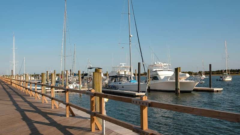 The Town of Beaufort in North Carolina on a Sunny Summer Day