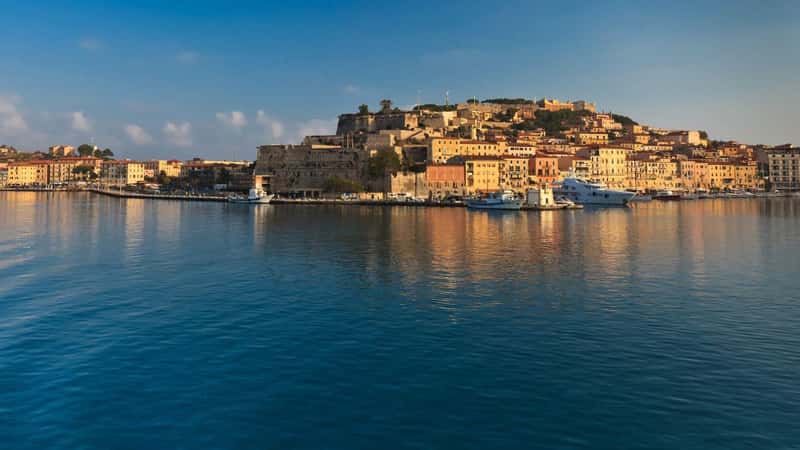 Porto Ferraio city panorama, Elba, Tuscany, Italy