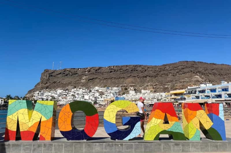 picture of city signage of mogan in gran canaria