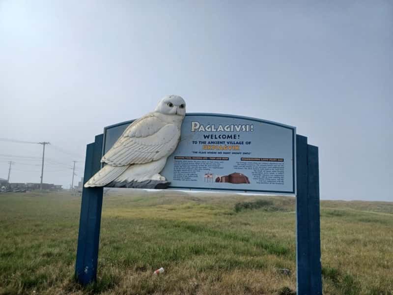 a sign denoting the ancient village of Utqiagvik alaska usa