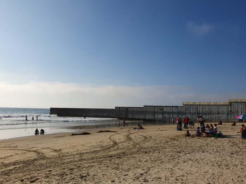 the us-mexico border wall at playas de tijuana baja california mexico