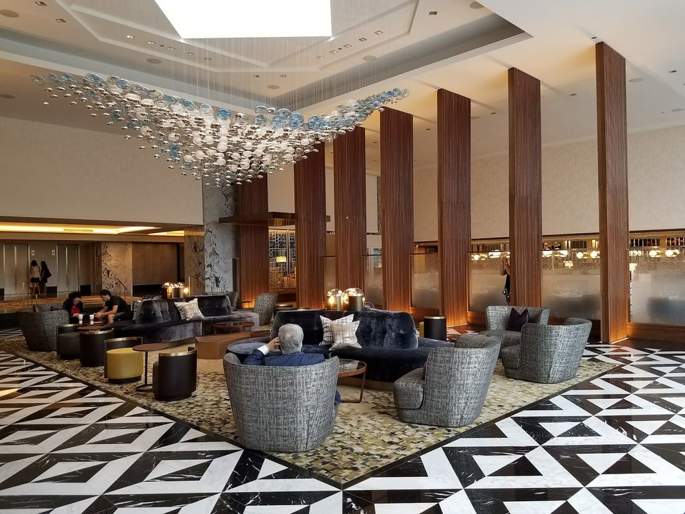 The newly transformed lobby lounge at the Ritz Carlton Chicago. 