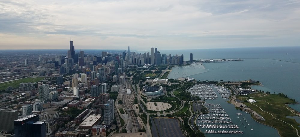Chicago skyline panorama with CHE Tours!