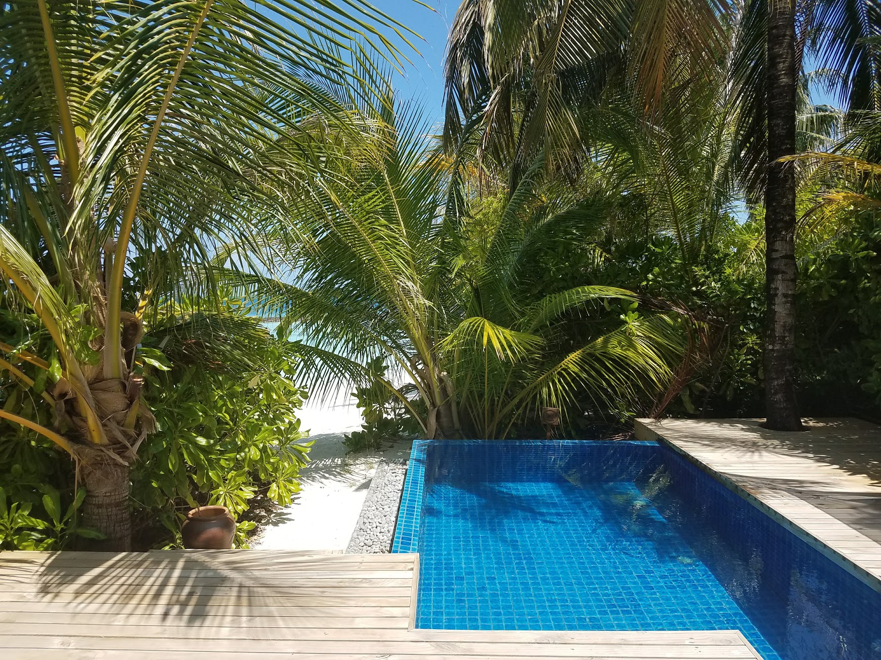 I'm at the original luxury resort in Maldives