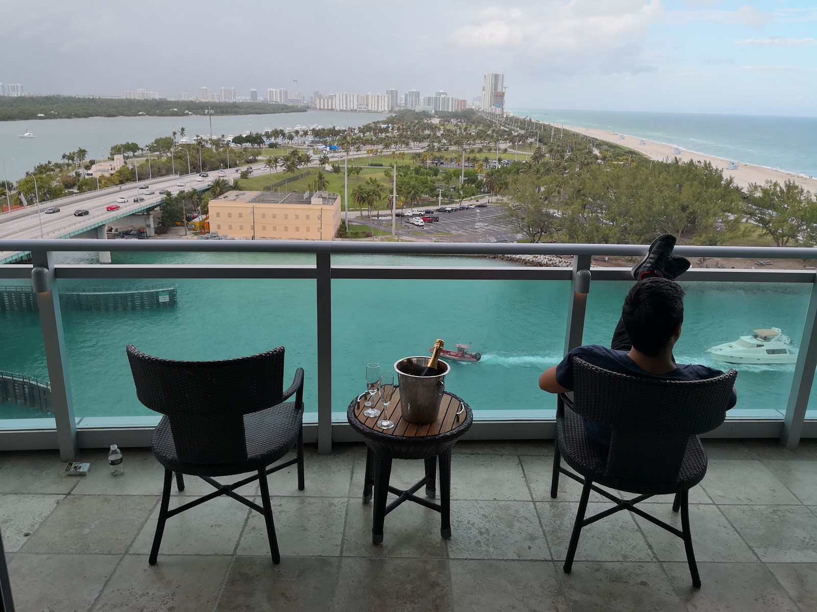 Checking out this insane view at Ritz Carlton Bal Harbour (Miami)