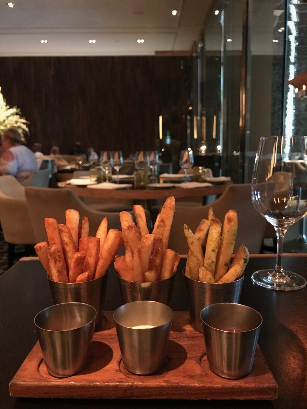 Assortment of French fries at Michael Mina's Bourbon Steaks at Turnberry Isle Miami. Insane.