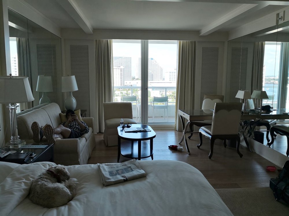 My room at Ritz Carlton Fort Lauderdale is huge.