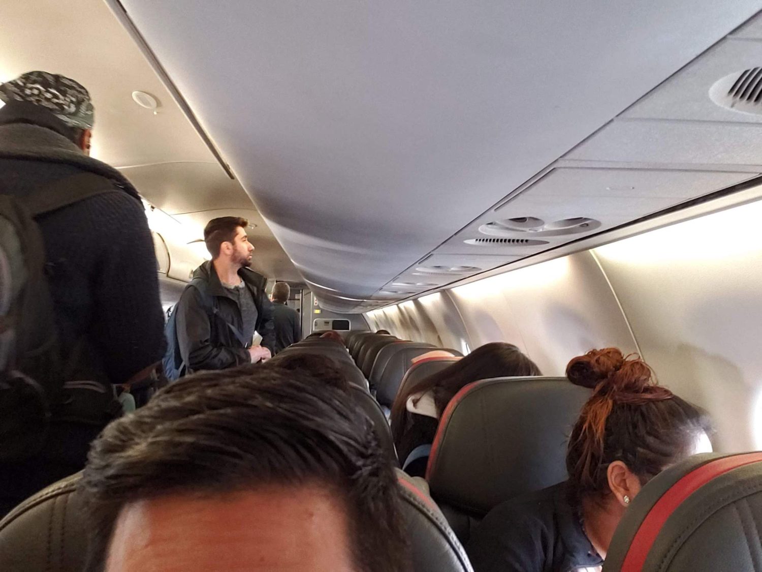 No mask on flight required for airline.