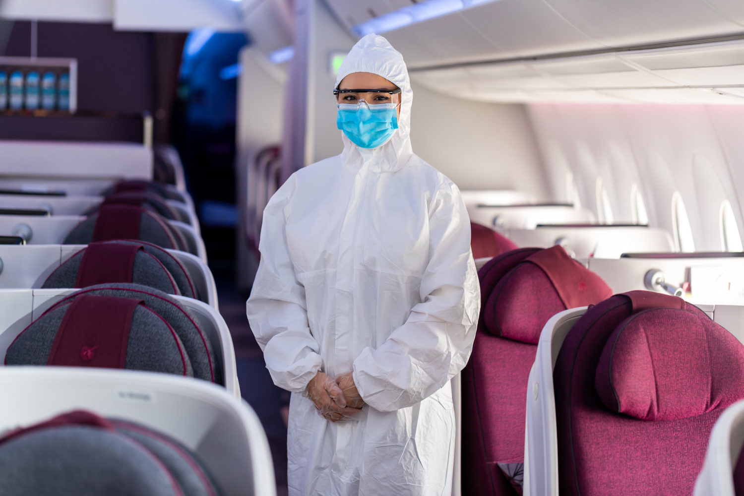 Qatar Airways flight crew body suit