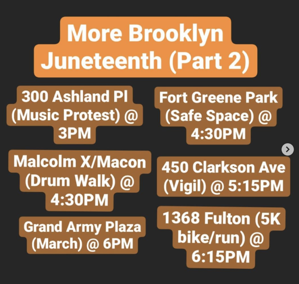 Brooklyn Juneteenth protest NYC