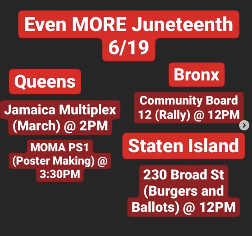 Bronx, Queens and Staten Island protests