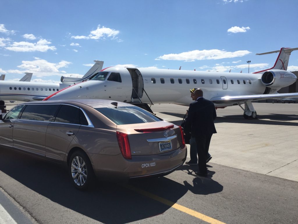 Benefit of private jet? Private plane-side pick-up.