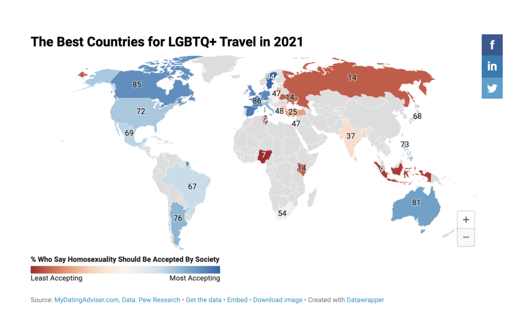best countries for LGBT travel
