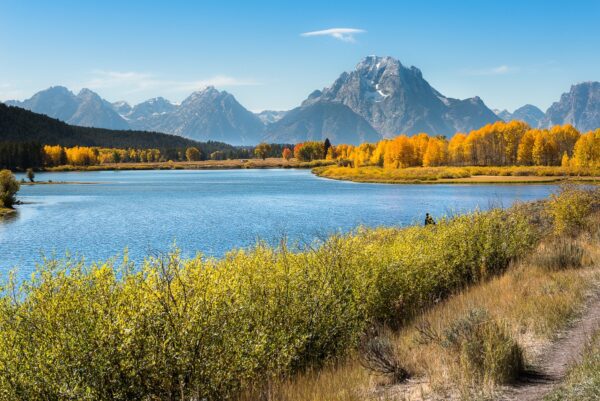 Teton Mountain Lodge and Spa, Breathtaking view of Oxbow Bend in Grand Teton National Park. Landscape photography